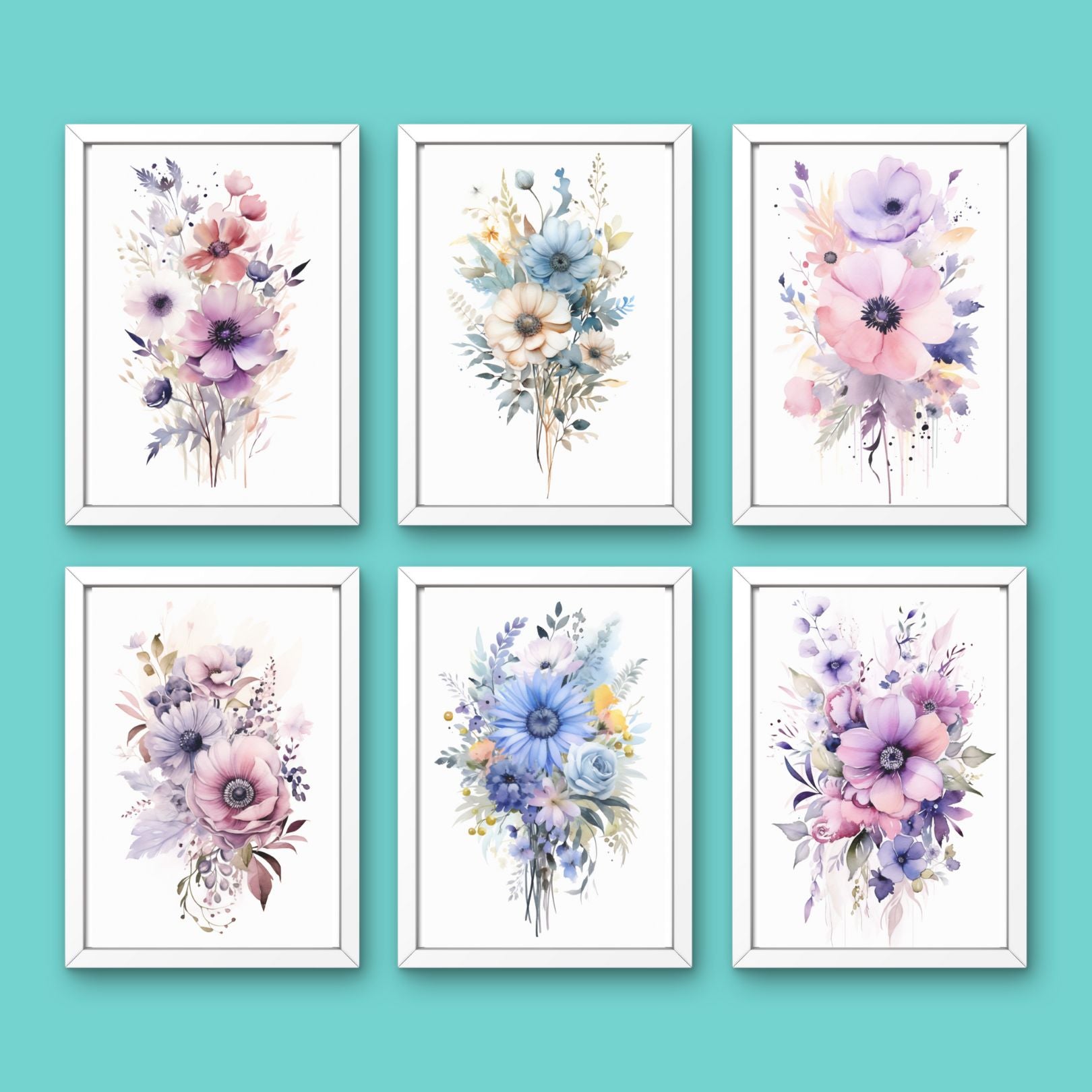 PENGEMS Lush Pastel Petals Highland Meadow Digital Download Bundle 6-Pack