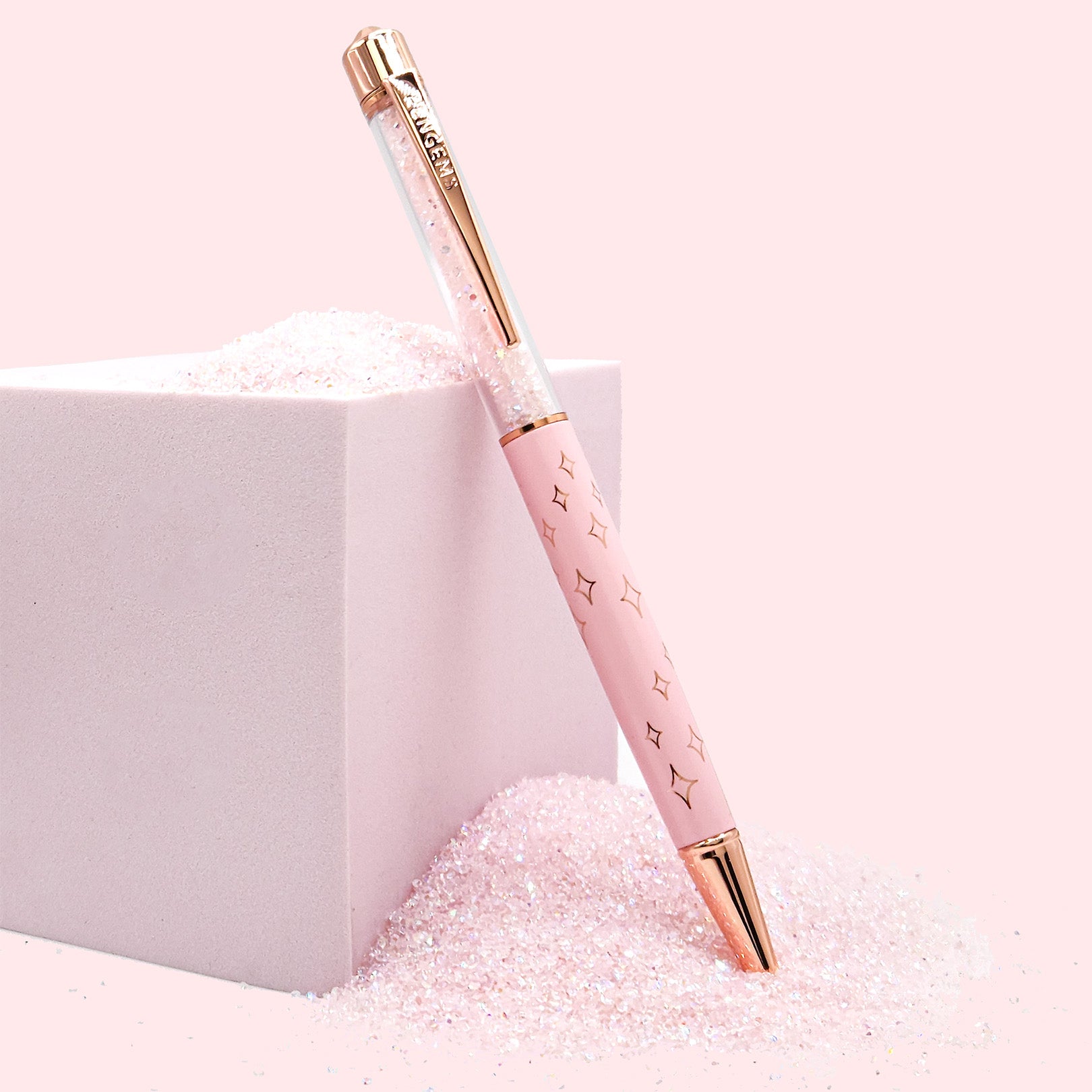 PENGEMS Fairy Dust Rose Gold Pink Crystal Pen