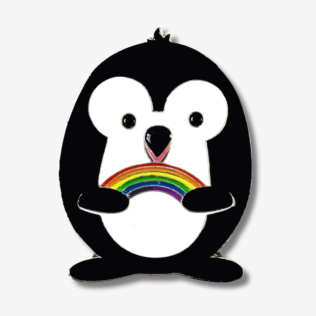 PENGEMS Rainbow Pippin Penguin Enamel Pin or Magnet