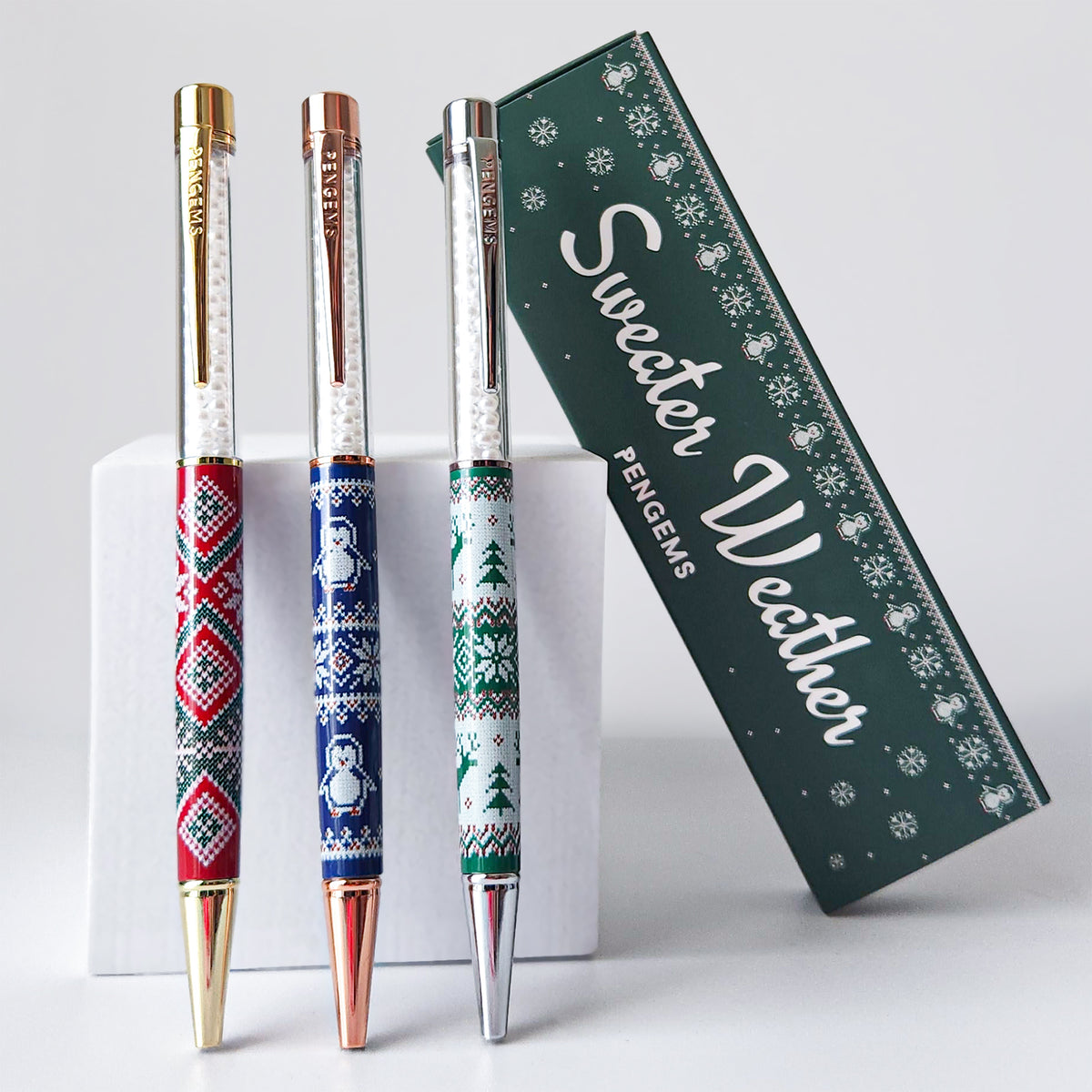 sweater weather holiday christmas collection pens