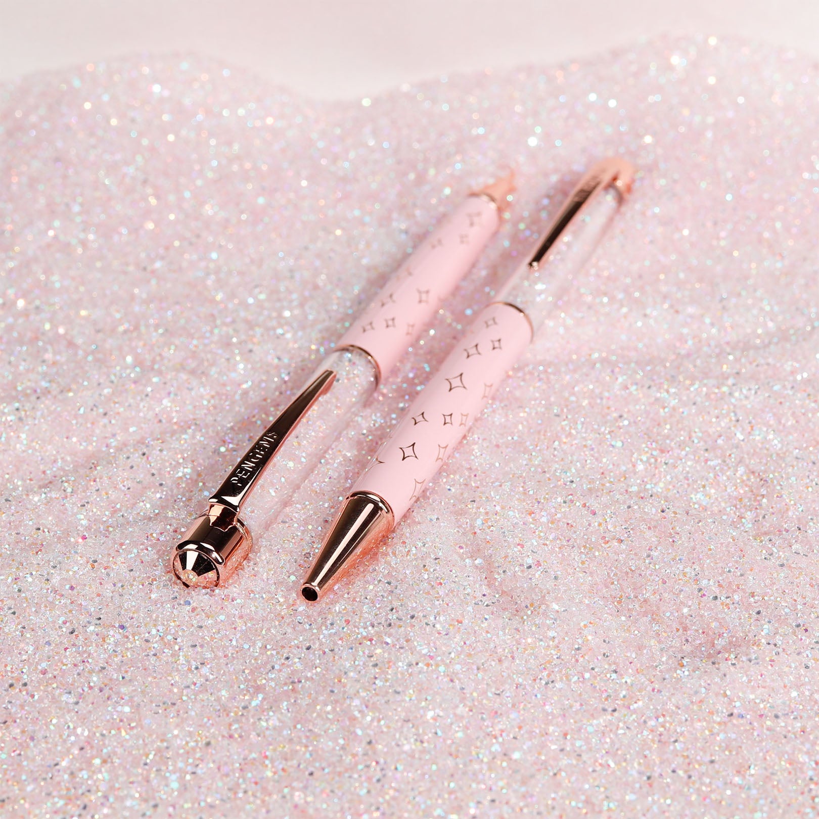 PENGEMS Fairy Dust Rose Gold Pink Crystal Pen