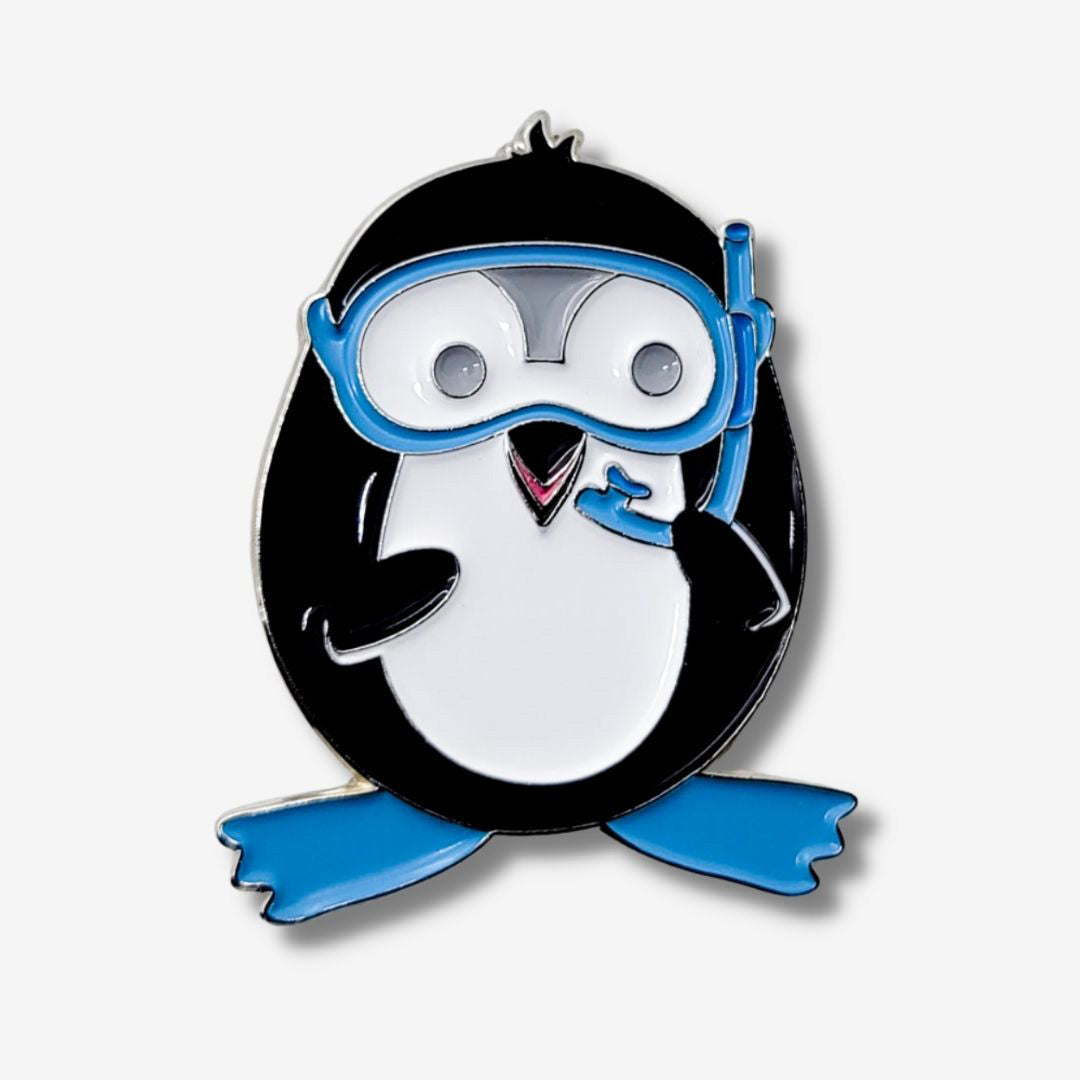 PENGEMS Scuba Pippin Penguin Enamel Pin or Magnet