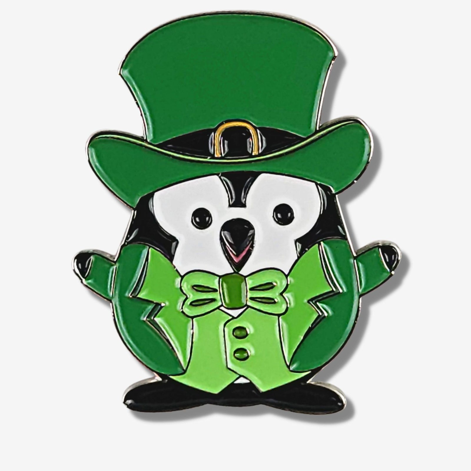 PENGEMS Leprechaun Pippin Penguin Enamel Pin or Magnet