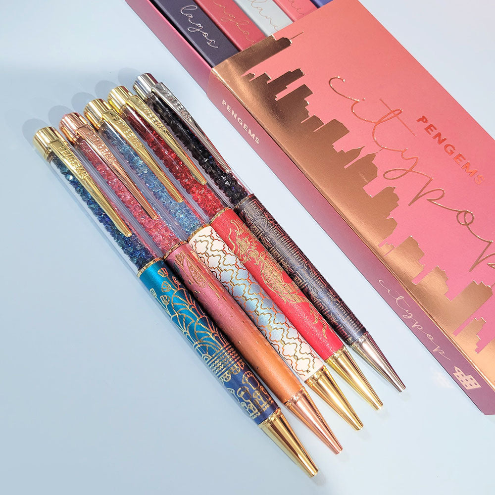 PENGEMS Citypop Collection 6-Piece Stationery Gift Set