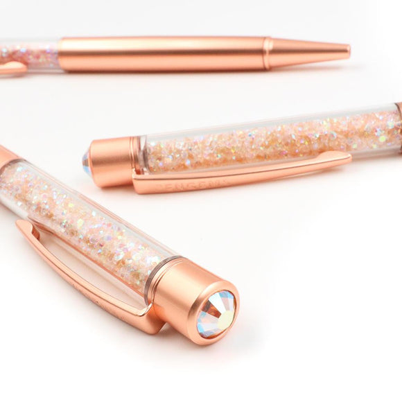 PENGEMS Fairy Dust Rose Gold Pink Crystal Pen